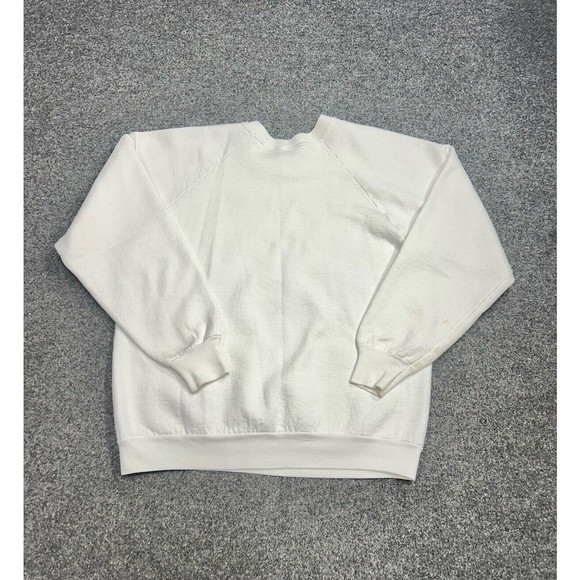 Vintage 90s Nurse Parody White Crewneck Sweatshirt Women's Size Large USA Made - Picture 8 of 8